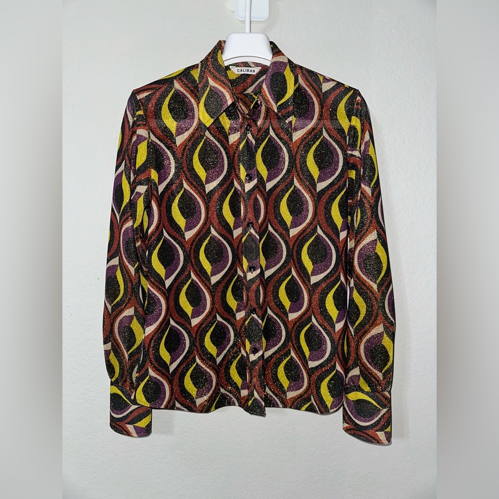 Caliban Retro Collard Top‎ Women’s Sz 42 US 6